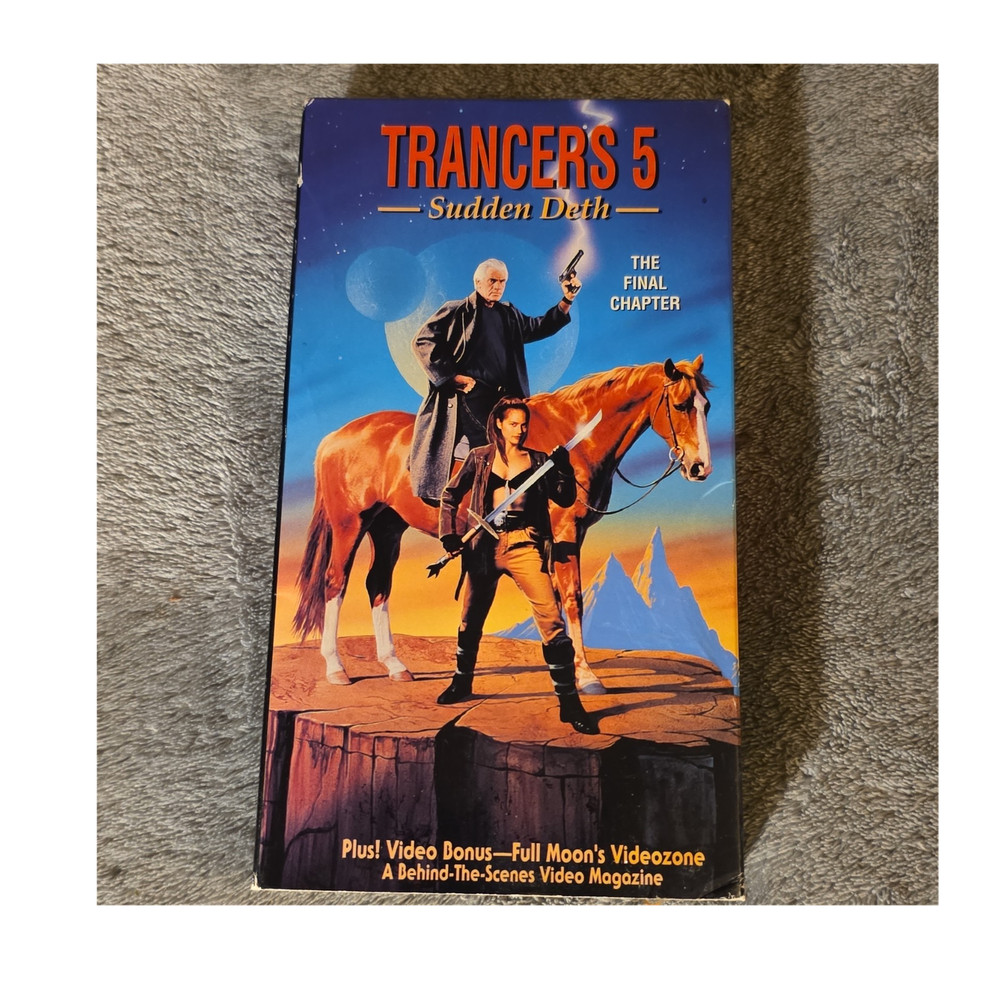 Paramount Trancers 5: Sudden Deth VHS 1994 Sci-Fi Tim Thomerson