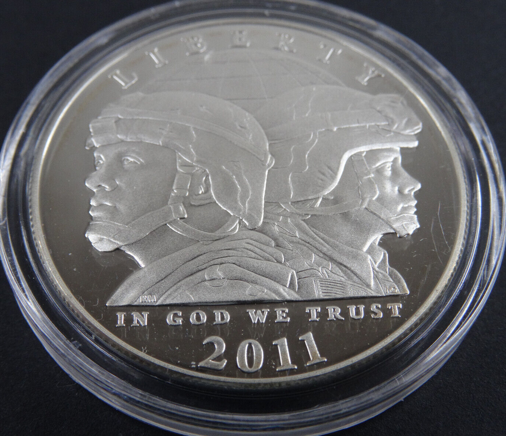 2011-P US Army Proof Silver Dollar US Mint Commemorative $1 Capsule Only