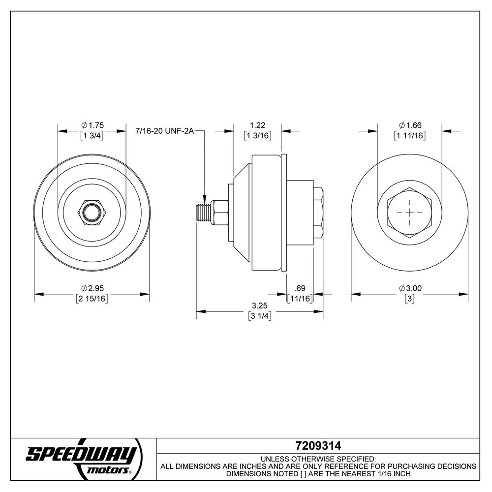 Universal Bolt-Through Rubber Engine/Motor Mount Cushion Kit, Speedway