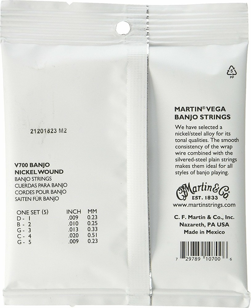 Martin V700 Vega Light Banjo Strings