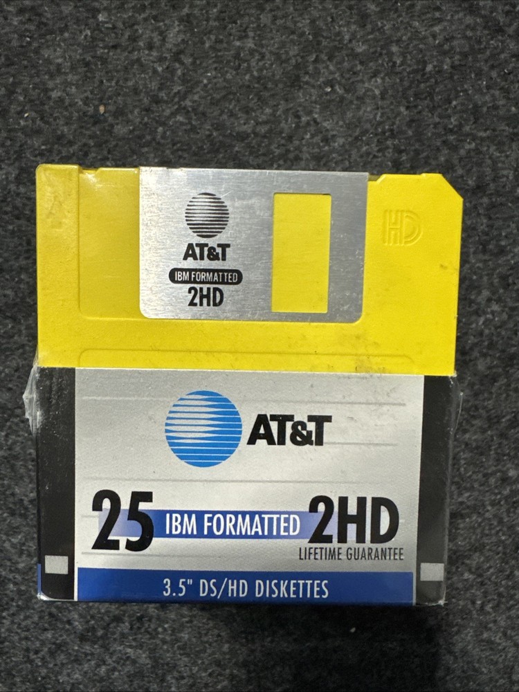 25 FLOPPY DISK Rainbow Diskettes IBM Formatted 2HD 1.44 MB By ATT