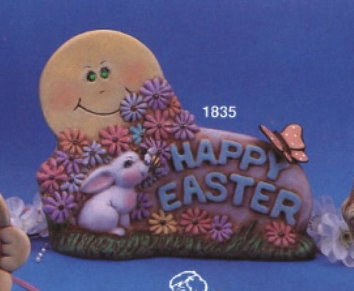 Happy Easter Scene Blinkie ceramic bisque to paint *READ DESCRIPTION*