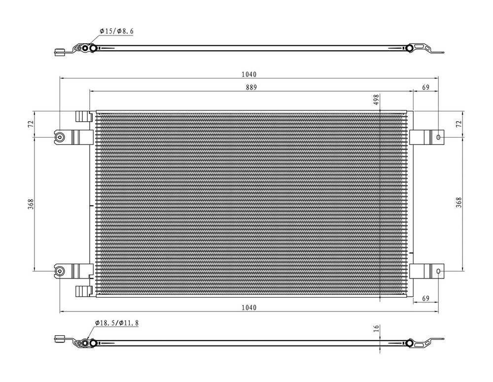 A/C AC Condenser Compatible With Peterbilt 389 40702