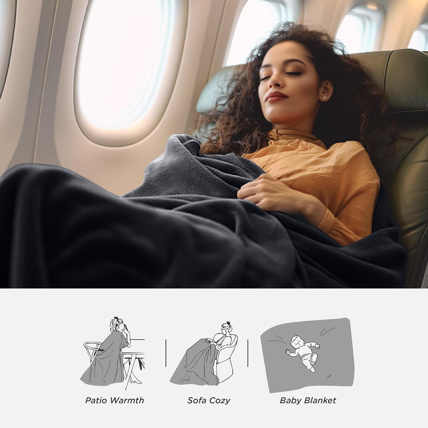 Luxury Fleece Blanket Soft Warm Lightweight Cozy Queen Size Blankets 310 GSM