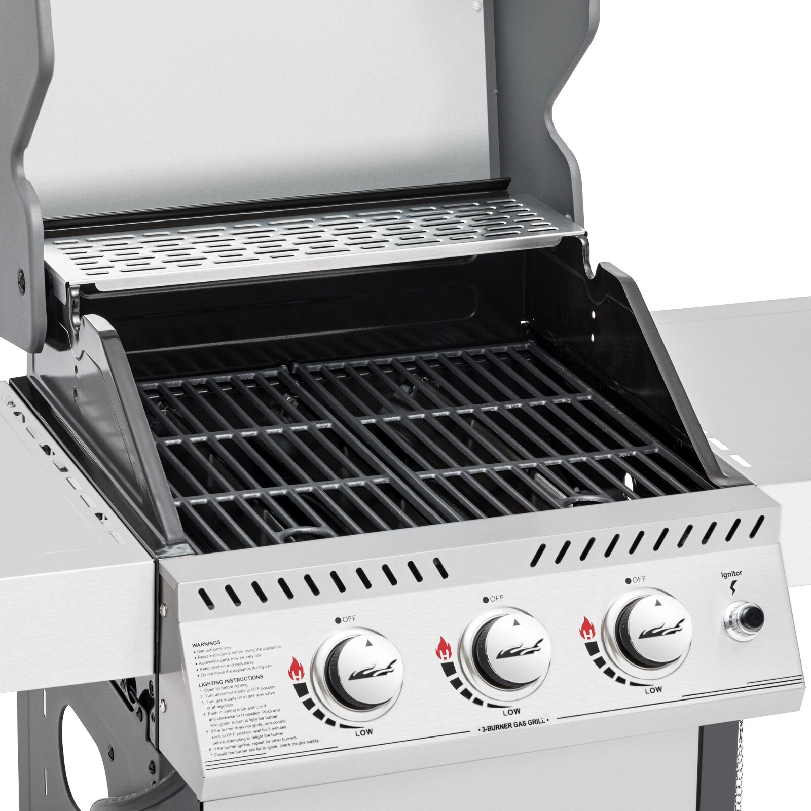 Royal Gourmet 3-Burner Gas Grill Stainless Steel Outdoor Garden BBQ Cooking