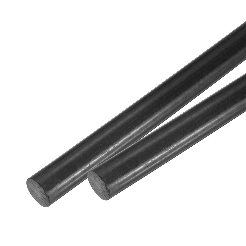 2Pcs ABS Plastic Rods, Diameter 18mm Length 300mm Black Stick Solid Bar