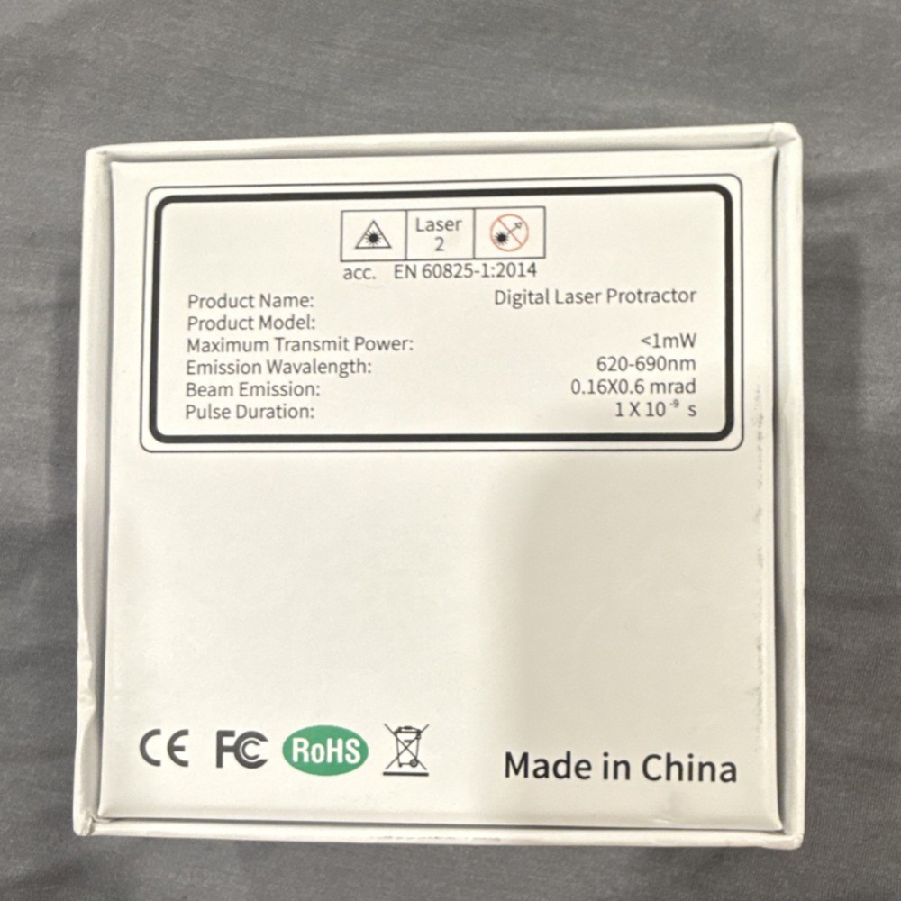 Digital Laser Protractor Inclinometer Square Head Electronic Dipmeter