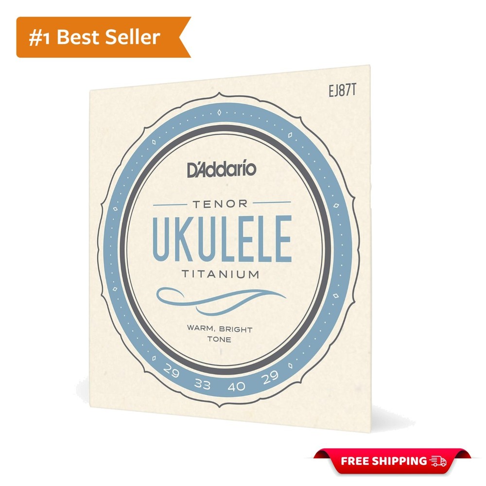 Ultimate Titanium Ukulele Strings - D'Addario EJ87T 4-String Set for Tenor Uke