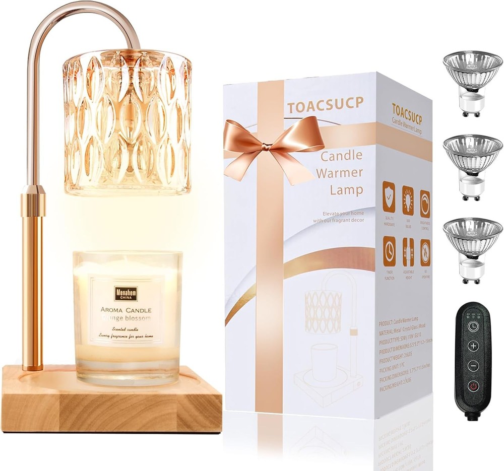 Candle Warmer Lp Bulbs, Adjustable Height Dimmable Candle Warmer with