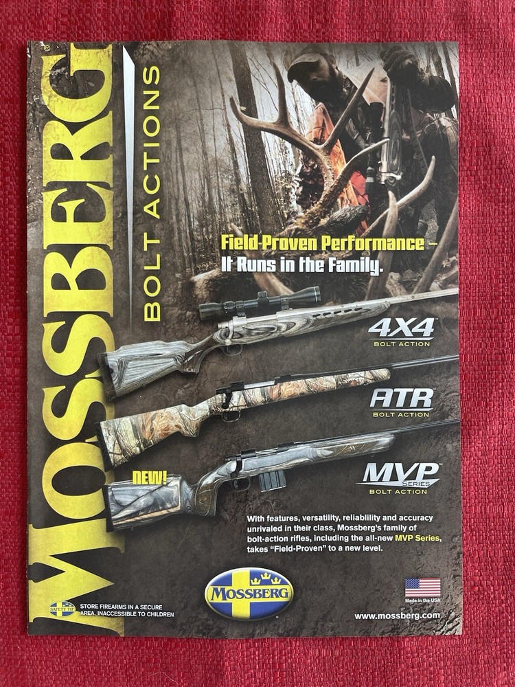 2012 Print Ad Mossberg Bolt Action Rifles Advertisement