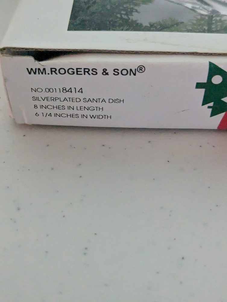 Santa Candy Dish With Original Box Wm. Rogers Vintage Classic Silverplate
