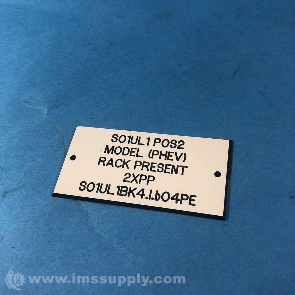 SO1UL1 POS2 2XPP Plastic Legend Plate FNIP