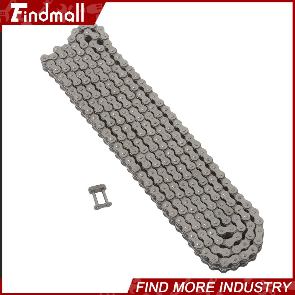 Findmall 10 Feet #40-2 Double Strand Roller Chain Includes 2 Master Links