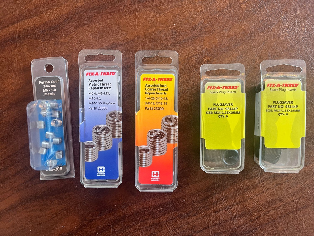 ASSORTMENT FIX A THRED REPAIR INSERTS 5 PACKAGES