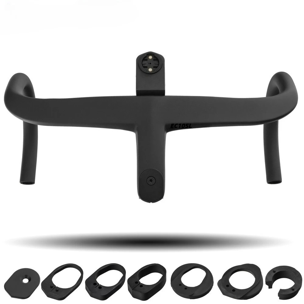 Carbon Integrated Drop Bar for Bicycle with Internal and External Cable Routing