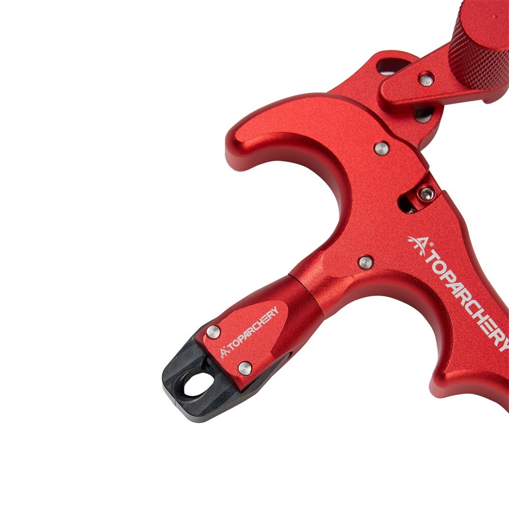 360° Rotate Archery Adjustable 4 Finger Compound Bow Release Aid Thumb Release