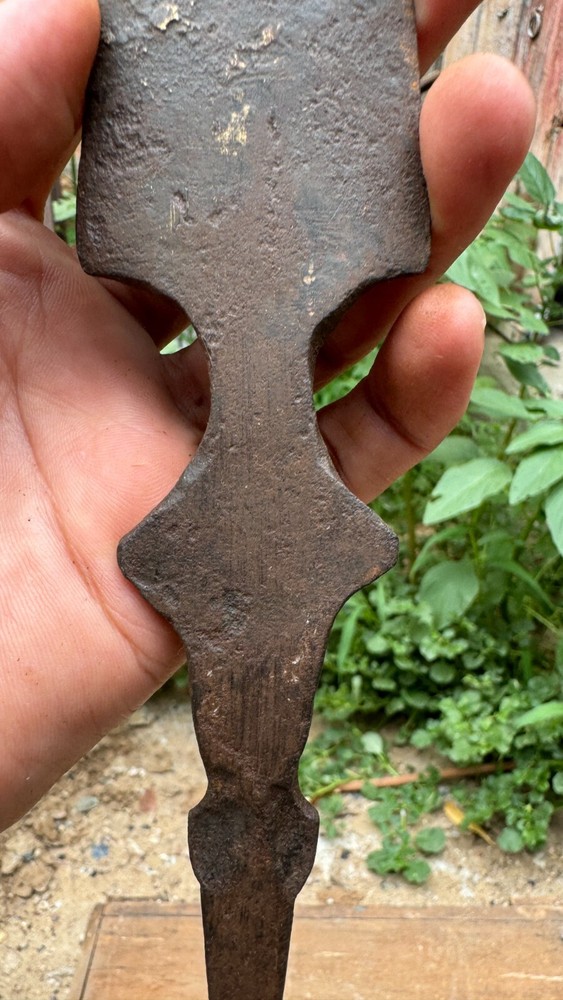 Antique Old Hand Crafted Solid Iron Hunting Spear Dagger Katar Without Handle
