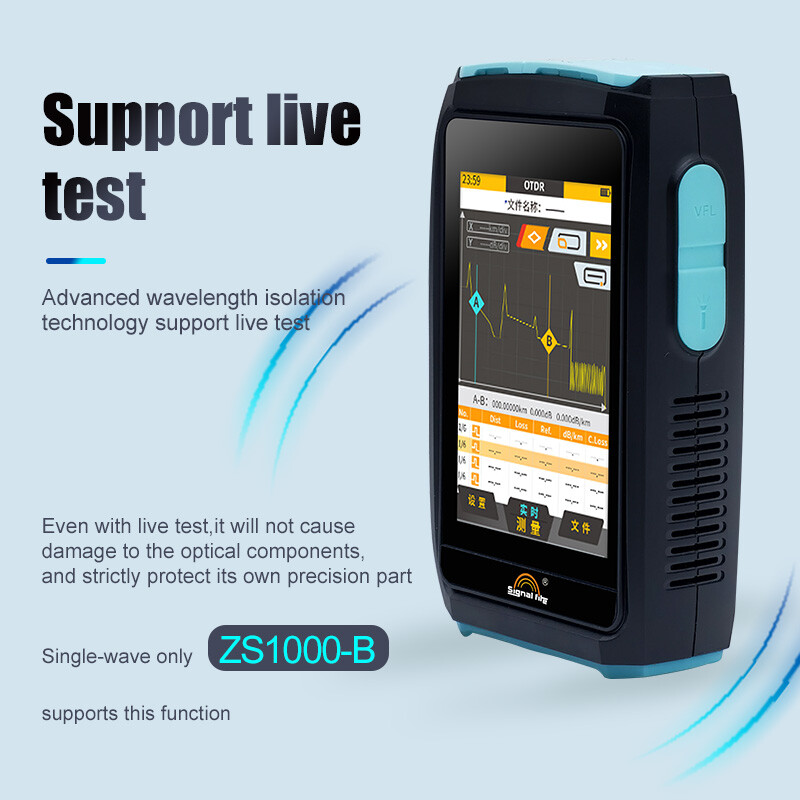 Mini OTDR Optical Time Domain Reflectometer Fiber Analyzer Max. 80km Live Test