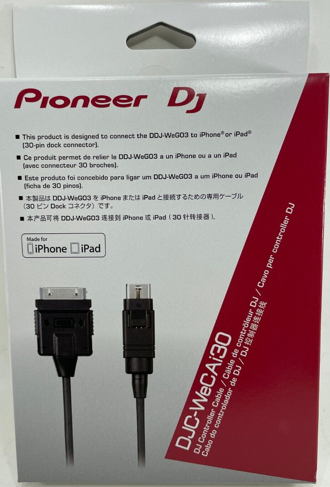 Pioneer - DJCWECAI30 - 30 Pin Control USB Studio Cable - Black