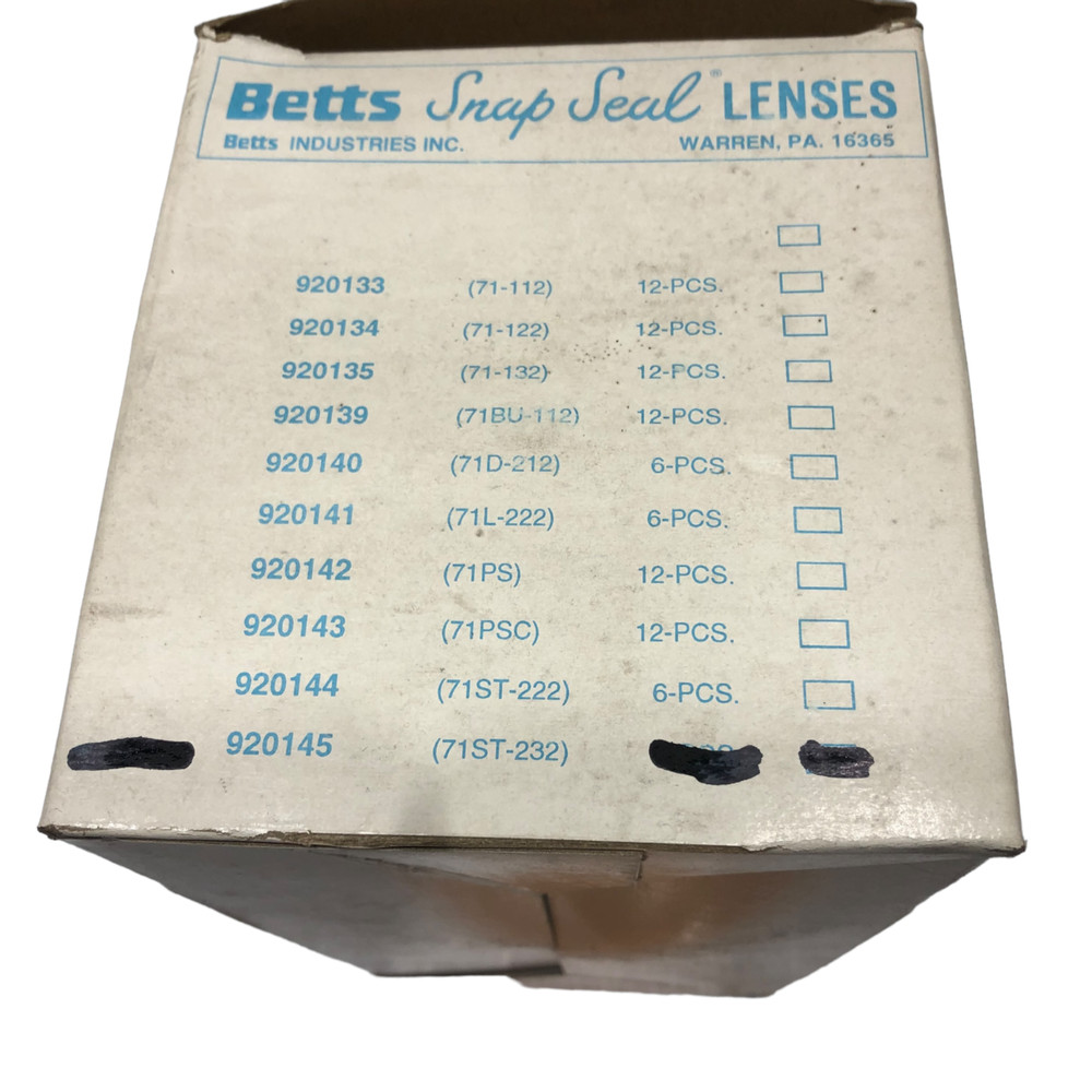 Betts “Snap Seal” Amber Lens — Deep — 920145 (71ST-232)