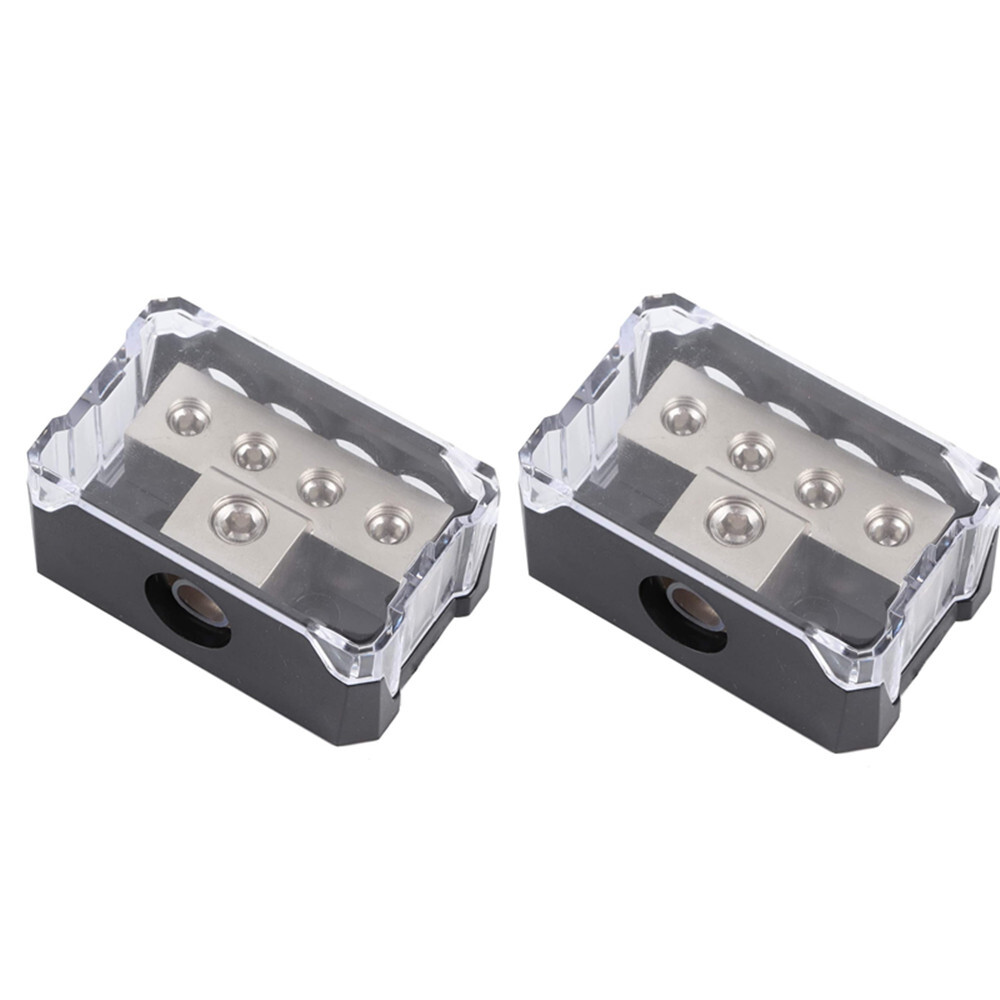 2 Pcs 4 Way Car Audio Power Distribution Block  Modified Ground Wire Splitter