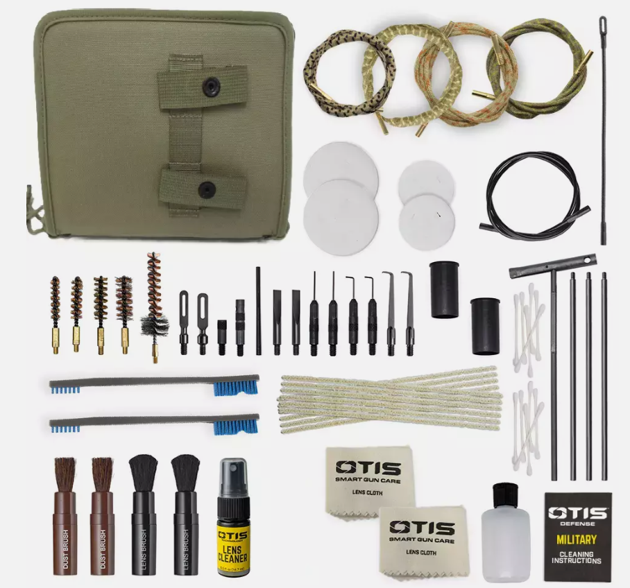 NEW OTIS LARGE MILITARY GUN CLEANING KIT MULTI-CALIBER 5.56 7.62 9mm .45 T-MOD ®