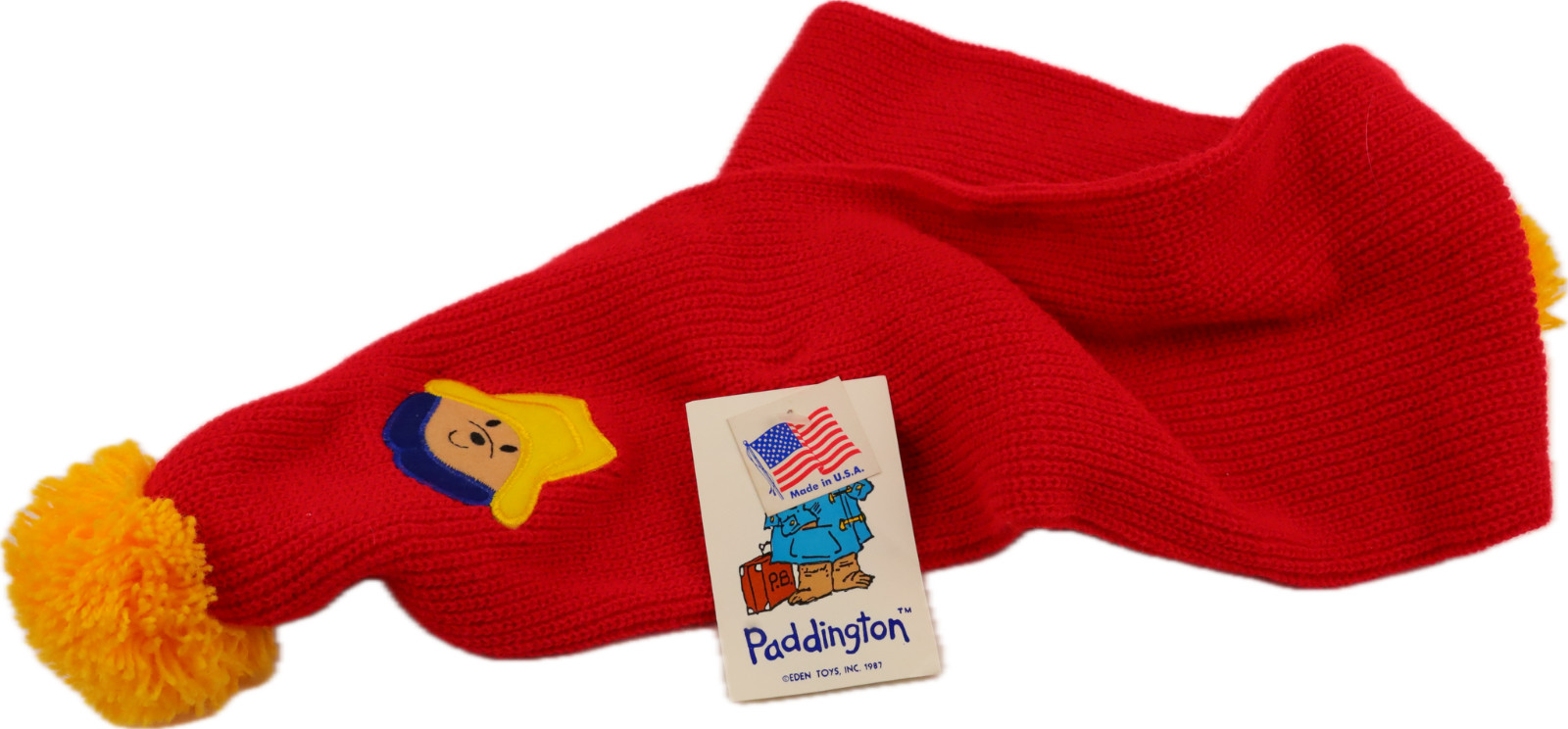 Paddington Bear Scarf Vtg - Red - Brand New W/Tags - Fast Ship!