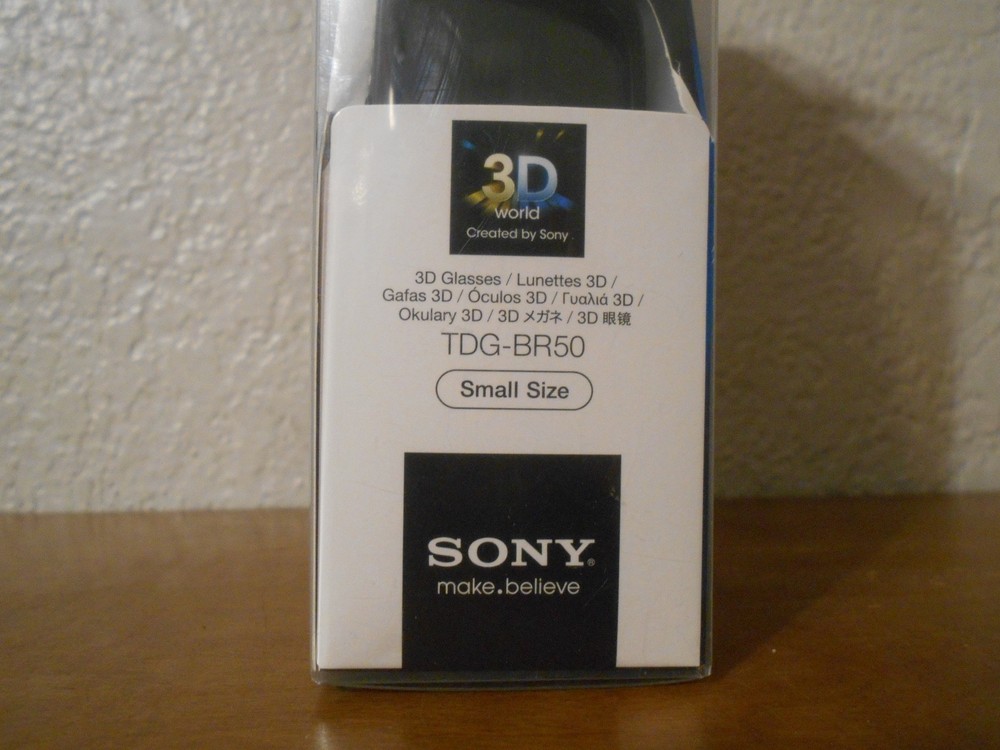 Sony 3D Glasses Black TDG-BR50 Size Small