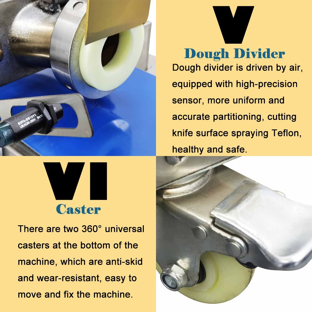 110V Commercial Multifunctional Dough Divider Full-automatic Bread Dough Divider