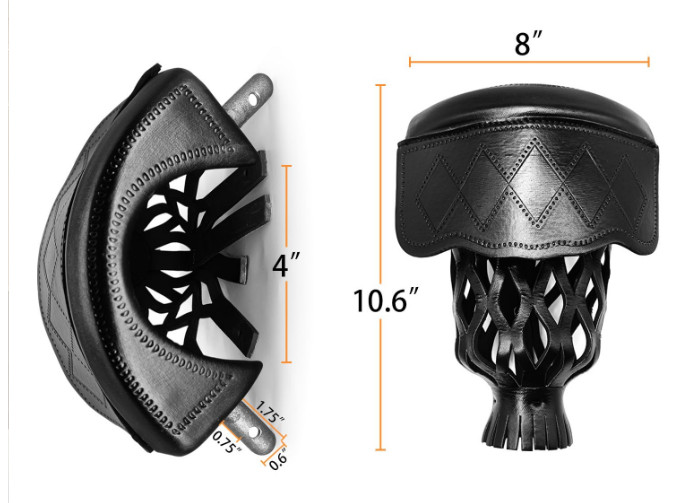 Set of 6 Pool Billiard Table Pockets- Black - Diamond Pattern