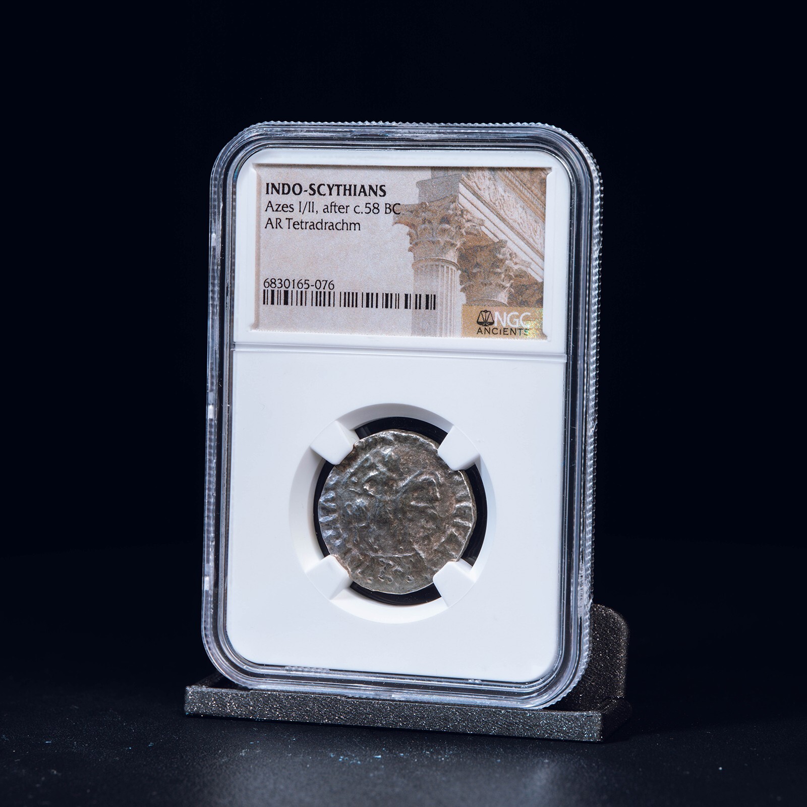 Indo-Scythians Three Wise Men Silver Tetradrachm After 58 B.C. | VF NGC Ancients