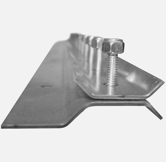INDUSTRIAL MOUNTING HARDWARE FOR STRIP CURTAIN DOORS: 8FT STEEL STRIP