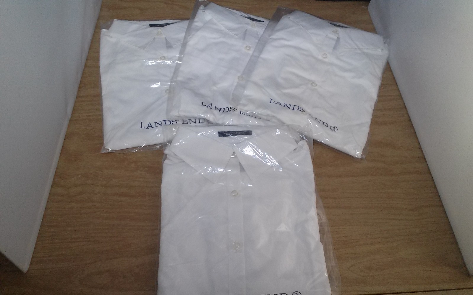 Lands' End Wrinkle Free Broadcloth Women's White Shirt Size 10