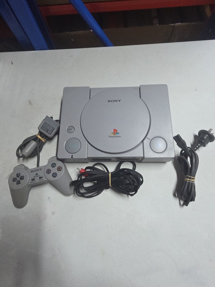 Playstation One Console SCPH-5502 1xcontroller With Cords Tested And Working