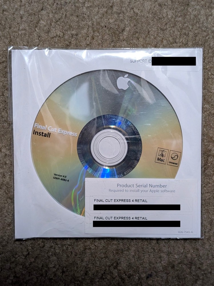 Final Cut Express 4 Install Disc