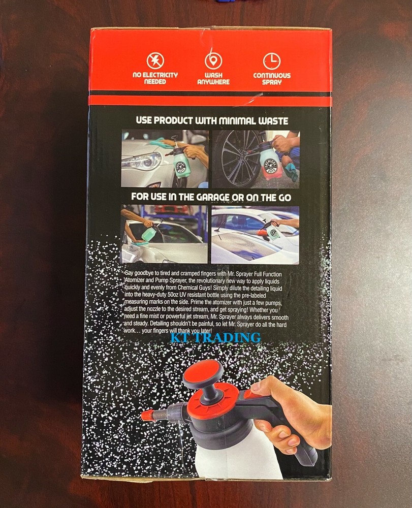 Chemical Guys ~ Mr. Sprayer PORTABLE Full Function Atomizer & Pump Sprayer 50 oz