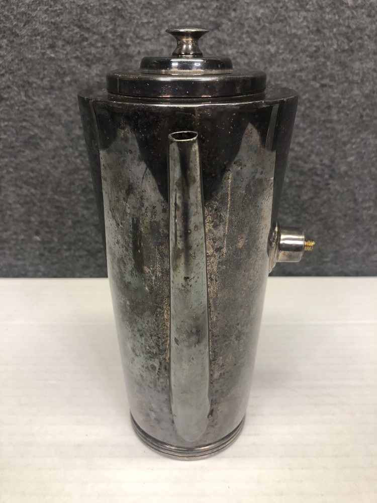Restoration Hardware Gentleman’s Coffee Server Silver Plated (No Handle, Patina)