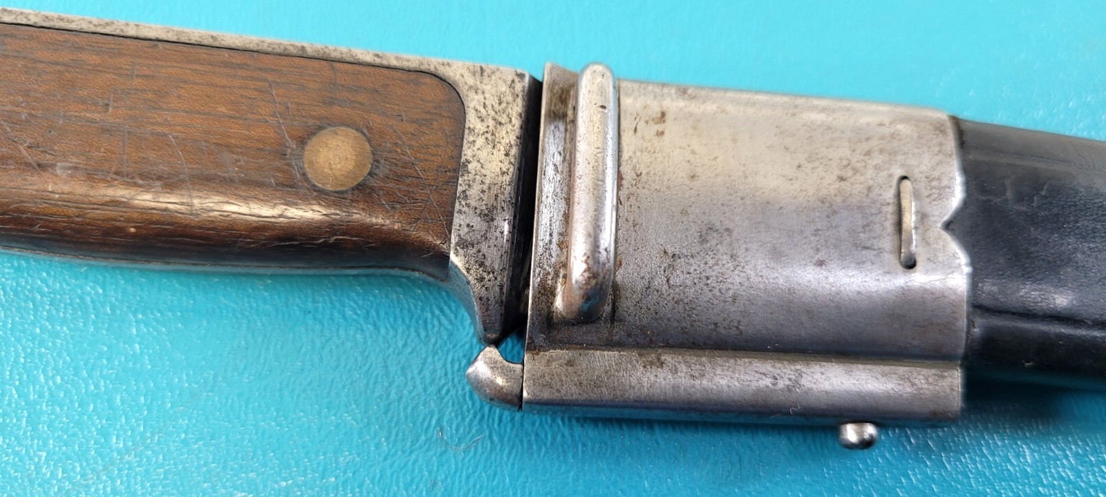 Danish Model 1889 Krag Jorgensen Rifle Bayonet Knife + Scabbard Denmark TR154