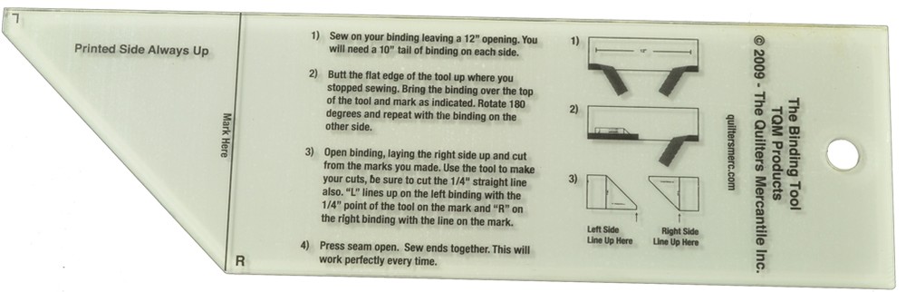 The Binding Tool 6" Acrylic Plastic TQMTBT