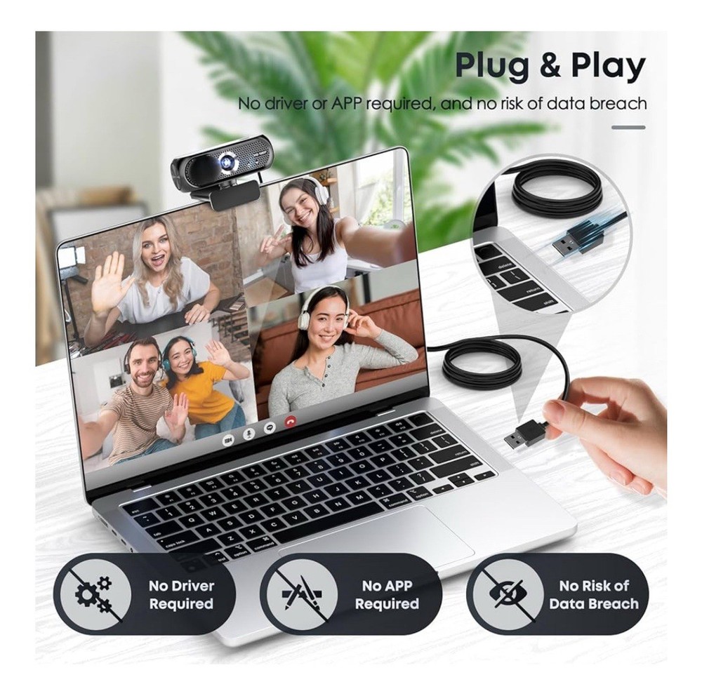 Logitech BCC950 Video Conference Webcam 1080p with Built-In Speakerphone