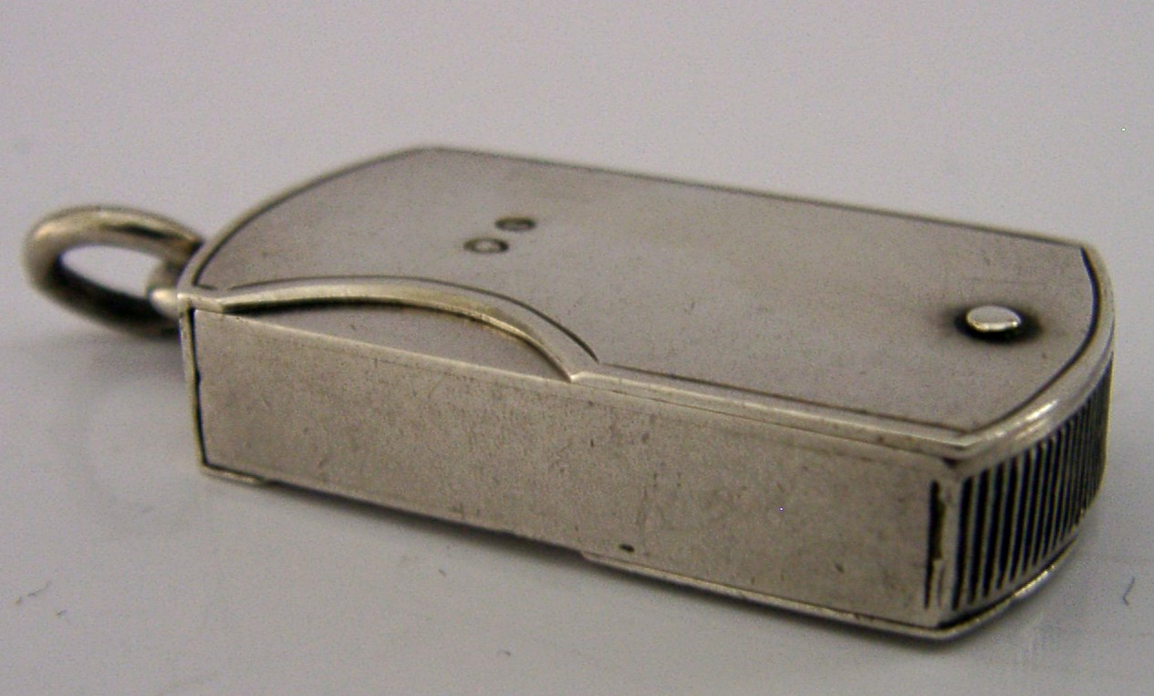 RARE ENGLISH 1879 STERLING SILVER VICTORIAN VESTA CASE ANTIQUE