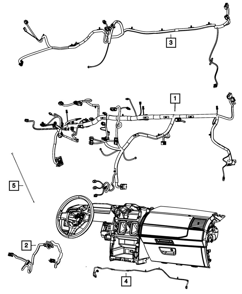 Genuine Mopar Instrument Panel Wiring 68092933AE