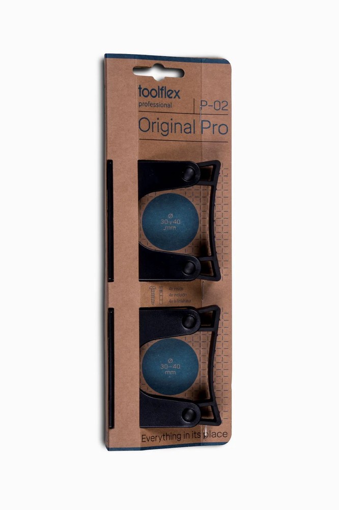 Toolflex Original Extra Large Holder - Screw Into Wall or Mount to Rail (2-Pack)