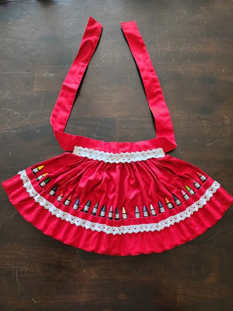 Child to Cherish Red Crayon Apron
