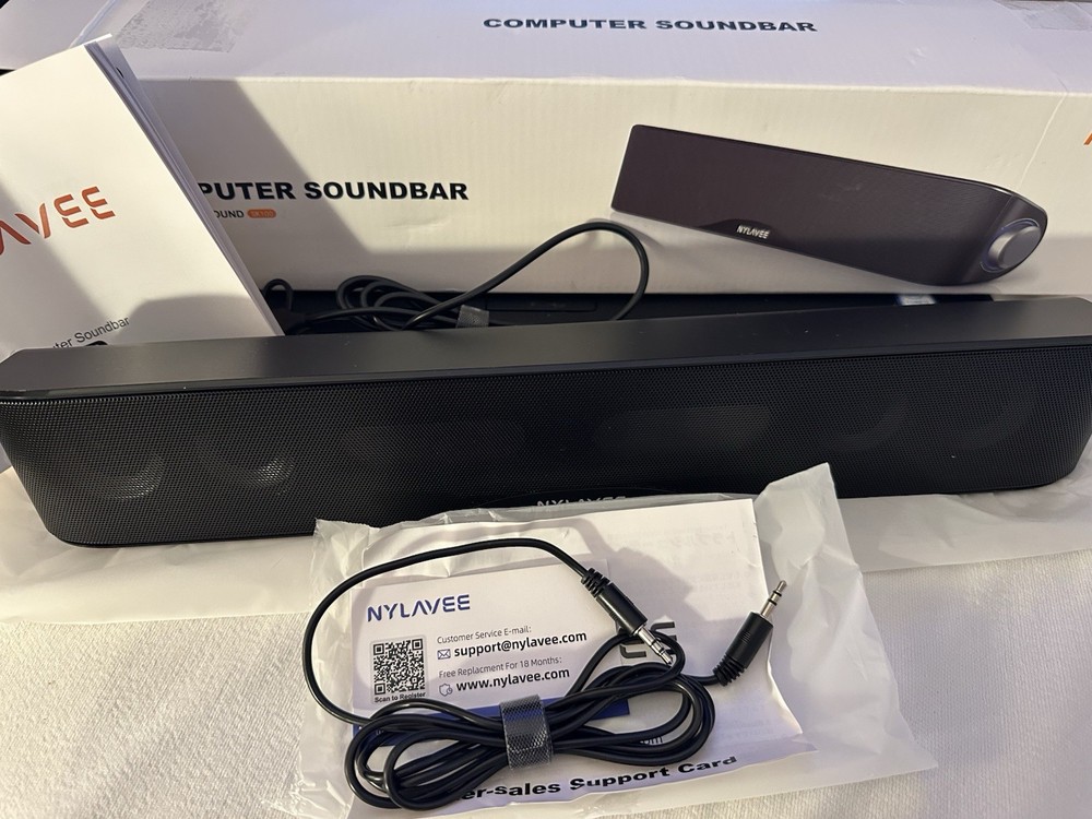 Nylavee Computer Speakers Bluetooth High-Fi Stereo Sound Bar with Bluetooth
