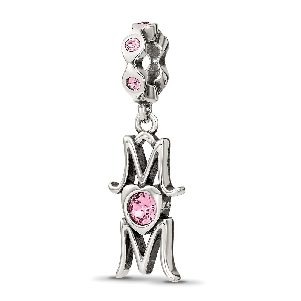 Silver Reflections Crystals MOM Dangle Bead QRS3231
