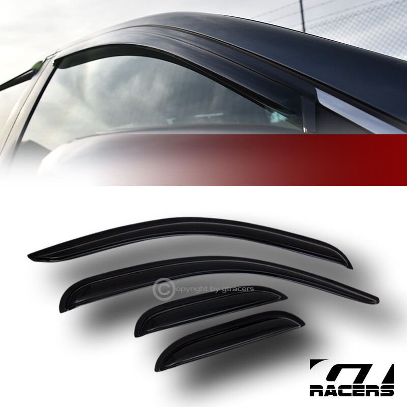 For 2007-2013 Chevy Silverado Ext Cab Sun/Rain Guard Deflector Window Visors 4Pc