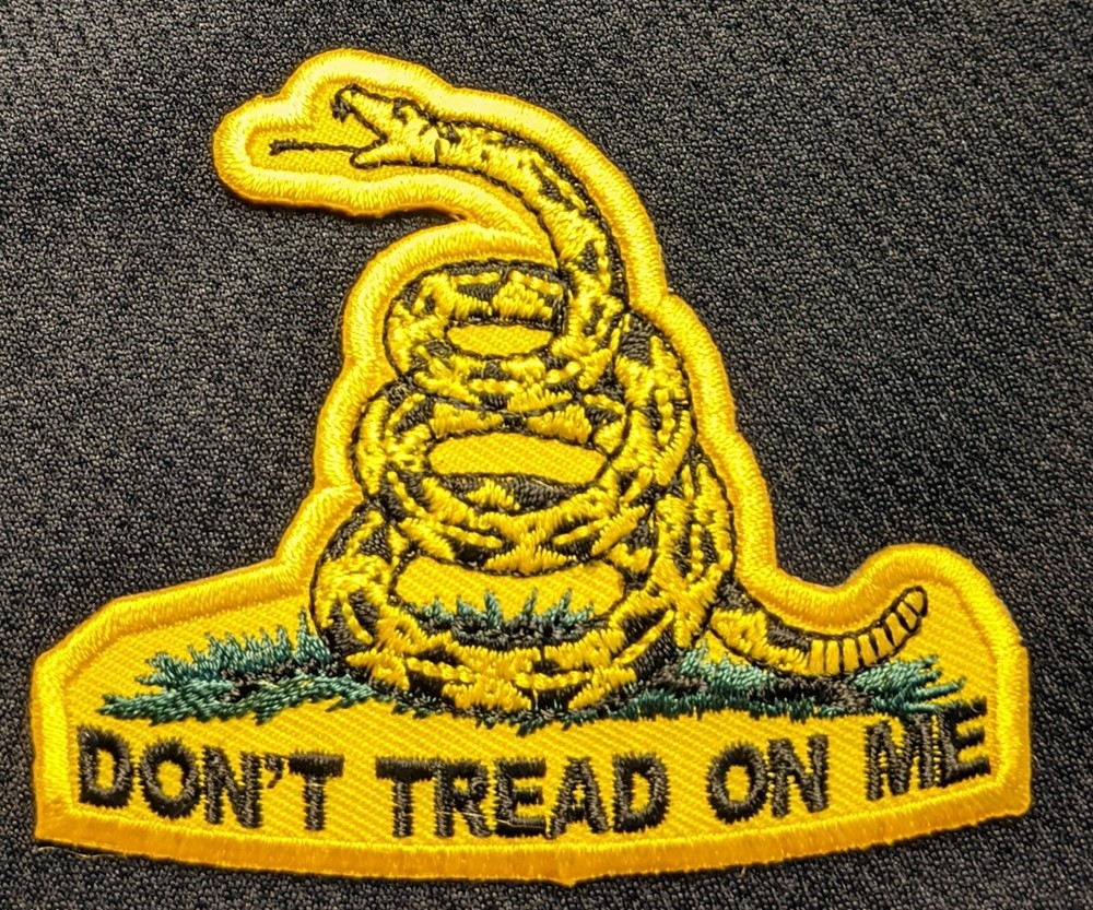 Don't Tread On Me Snake 2nd Amendment Second Amendment Embroidered Biker Patch