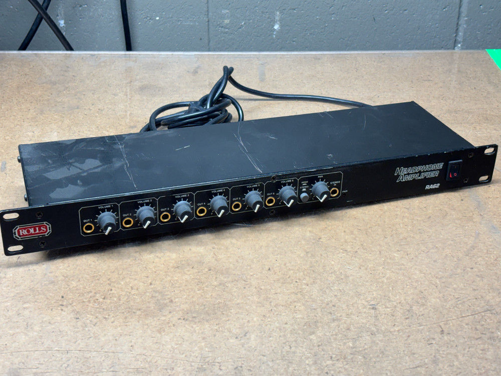 Rolls RA62 Professional 6-Channel Headphone Amplifier - Rack Mountable