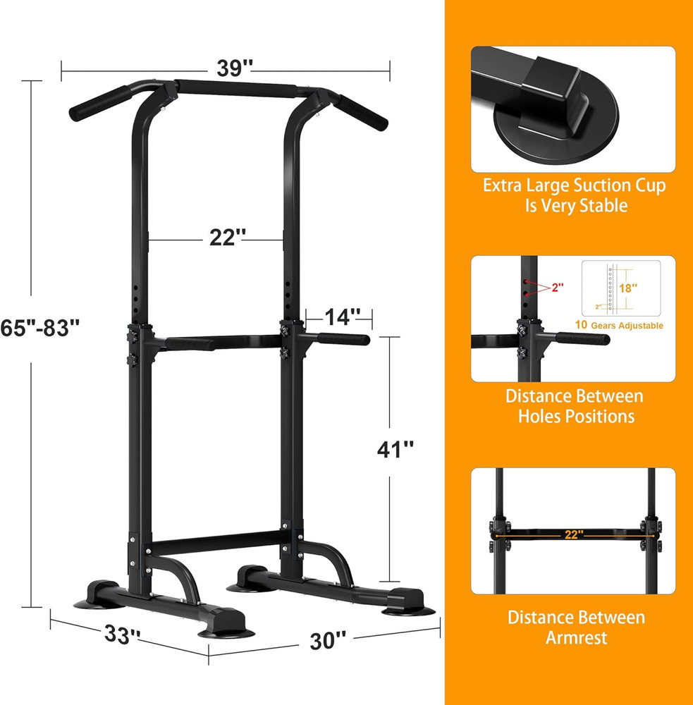 Power Tower Pull up Dip Station Multi-Function Fitness Equipment for Strength Tr